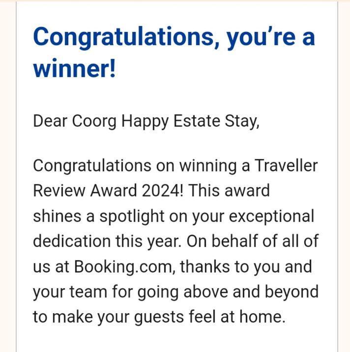 Coorg Happy Estate Stay Madikeri Dış mekan fotoğraf